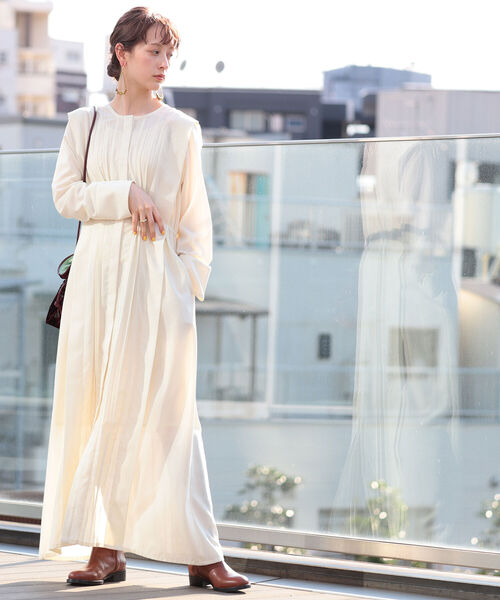 Ray BEAMS（レイビームス）の「Ray BEAMS / レイヤード ショルダー ワンピース（ワンピース・レディース・ブラック/アイボリー・ONE SIZE）」の9枚目の写真