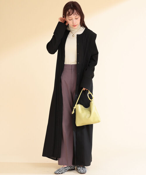 Ray BEAMS（レイビームス）の「Ray BEAMS / レイヤード ショルダー ワンピース（ワンピース・レディース・ブラック/アイボリー・ONE SIZE）」の13枚目の写真