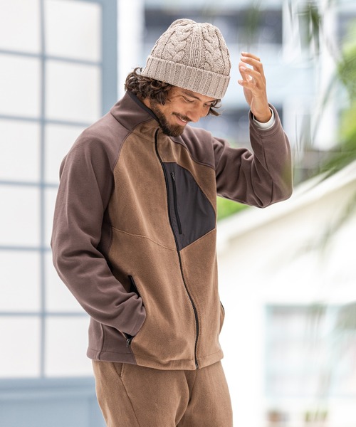 CALL&RESPONSE（コールアンドレスポンス）の「mko9909-ケーブル編み モール ニットキャップ（ニットキャップ/ビーニー・メンズ・ブラック/ベージュ/グレー・FREE）」の6枚目の写真