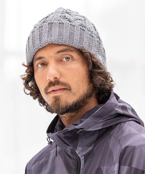 CALL&RESPONSE（コールアンドレスポンス）の「mko9909-ケーブル編み モール ニットキャップ（ニットキャップ/ビーニー・メンズ・ブラック/ベージュ/グレー・FREE）」の8枚目の写真