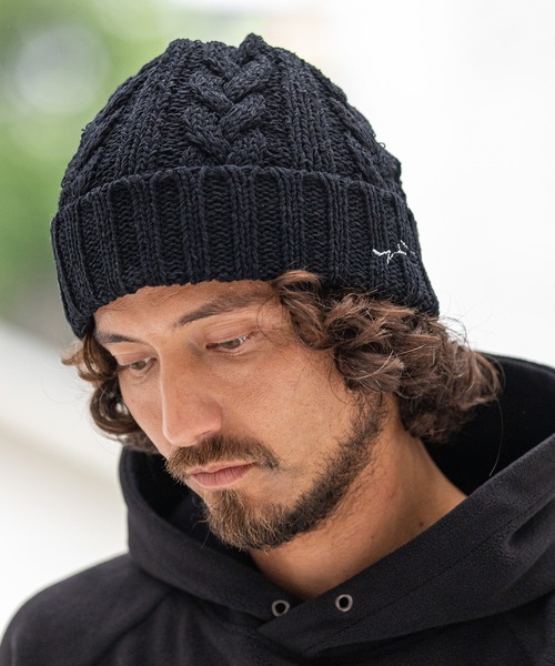 CALL&RESPONSE（コールアンドレスポンス）の「mko9909-ケーブル編み モール ニットキャップ（ニットキャップ/ビーニー・メンズ・ブラック/ベージュ/グレー・FREE）」の10枚目の写真