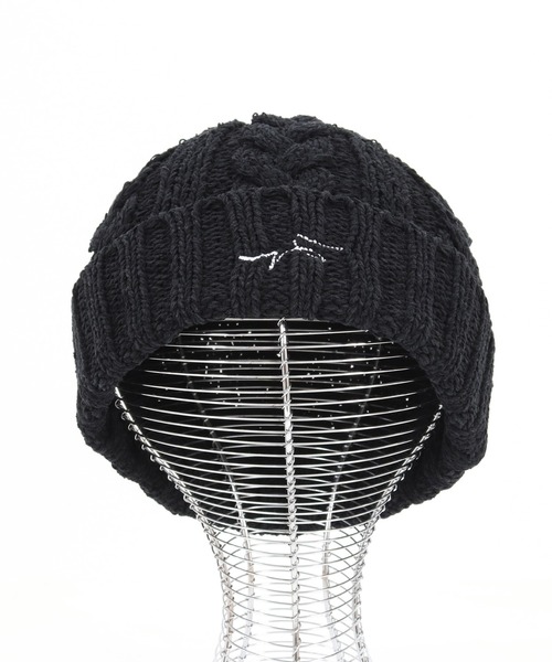 CALL&RESPONSE（コールアンドレスポンス）の「mko9909-ケーブル編み モール ニットキャップ（ニットキャップ/ビーニー・メンズ・ブラック/ベージュ/グレー・FREE）」の13枚目の写真