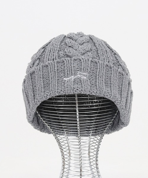 CALL&RESPONSE（コールアンドレスポンス）の「mko9909-ケーブル編み モール ニットキャップ（ニットキャップ/ビーニー・メンズ・ブラック/ベージュ/グレー・FREE）」の14枚目の写真