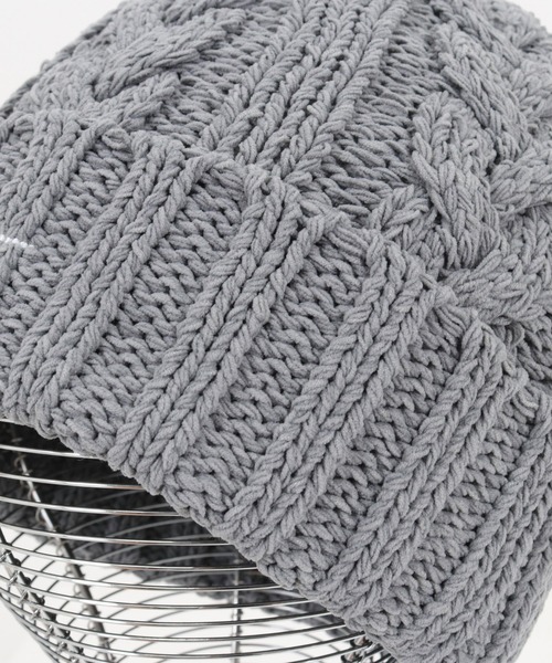 CALL&RESPONSE（コールアンドレスポンス）の「mko9909-ケーブル編み モール ニットキャップ（ニットキャップ/ビーニー・メンズ・ブラック/ベージュ/グレー・FREE）」の17枚目の写真