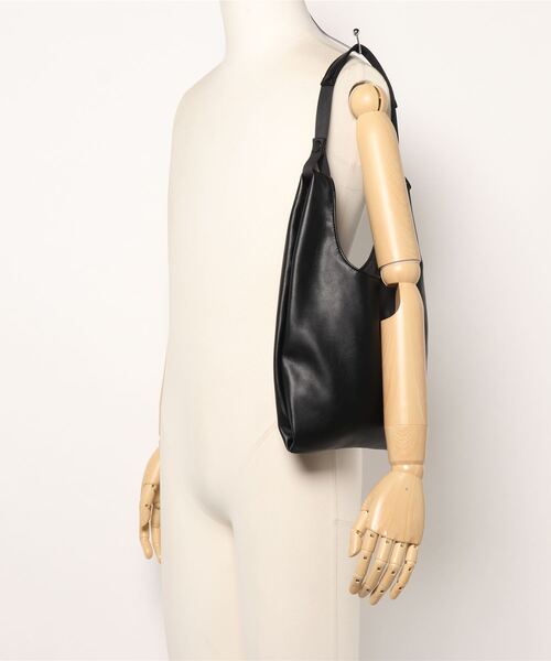 RAG MACHINE（ラグマシーン）の「【RAG MACHINE】ミニショッパーショルダーバッグ（ショルダーバッグ・レディース・シルバー/ブラック/オフホワイト・ONE SIZE）」の4枚目の写真