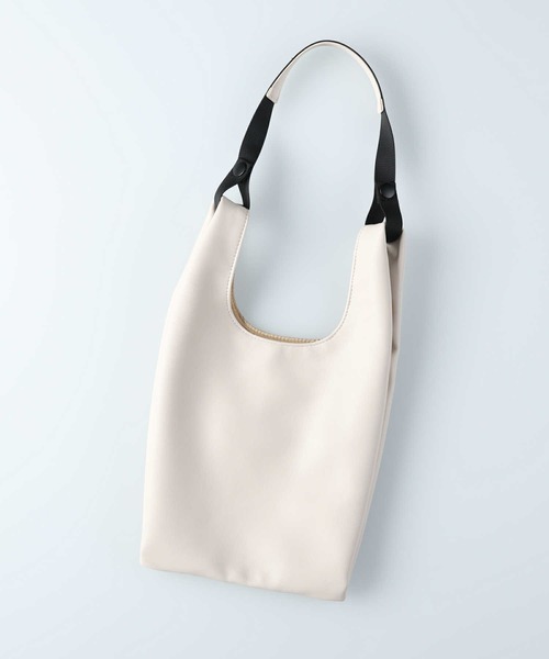 RAG MACHINE（ラグマシーン）の「【RAG MACHINE】ミニショッパーショルダーバッグ（ショルダーバッグ・レディース・シルバー/ブラック/オフホワイト・ONE SIZE）」の2枚目の写真