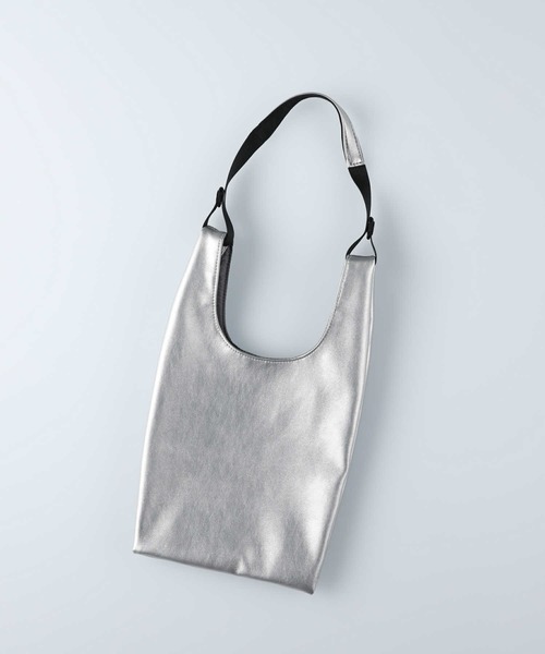 RAG MACHINE（ラグマシーン）の「【RAG MACHINE】ミニショッパーショルダーバッグ（ショルダーバッグ・レディース・シルバー/ブラック/オフホワイト・ONE SIZE）」の3枚目の写真