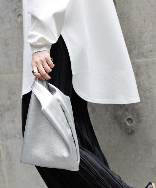 RAG MACHINE（ラグマシーン）の「【RAG MACHINE】ミニショッパーショルダーバッグ（ショルダーバッグ・レディース・シルバー/ブラック/オフホワイト・ONE SIZE）」の14枚目の写真