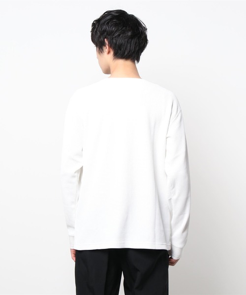 Munsingwear Grand-Slam（マンシングウェア　グランドスラム）の「ヘンリーネックサーマルTシャツ（Tシャツ/カットソー・メンズ・ネイビー/ホワイト・S/M/L/XL）」の18枚目の写真