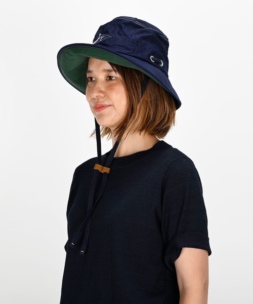 45R（フォーティファイブアール）の「麦サテンのセイルハット（ハット・レディース・インディゴブルー・SMALL/MEDIUM）」の3枚目の写真