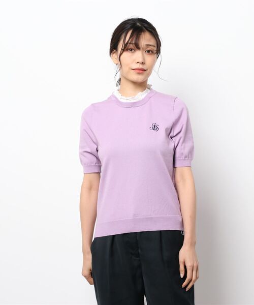 JILL STUART（ジルスチュアート）の「≪WEB先行販売≫エライサニット（ニット/セーター・レディース・ホワイト/ブラック/パープル・FREE）」の6枚目の写真
