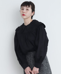 Dot＆Stripes CHILD WOMAN | お花モチーフ BIG衿ブラウス(シャツ/ブラウス)