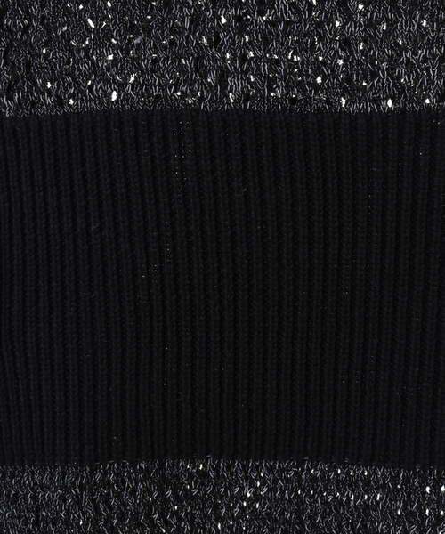 alcali（アルカリ）の「すかし編みショートベスト（ニット/セーター・レディース・ライトグレー/ブラック・FREE）」の3枚目の写真