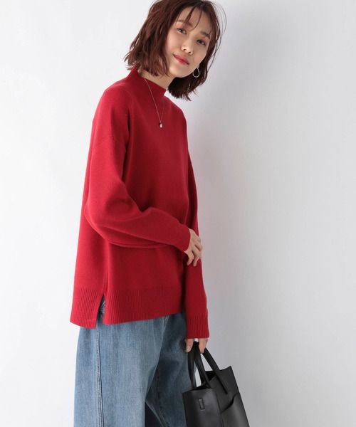 GLOBAL WORK(グローバルワーク)の「メルティースタンドスリットプルオーバー/958027(ニット/セーター・レディース・ブラック/ダークブラウン/イエロー/アイボリー/杢グレー/モカ/グレイッシュベージュ/グリーン/インディゴブルー/ラベンダー/グリーン系その他/ピンク系その他7/ブルー系その他6/レッド・MEDIUM/LARGE)」の14枚目の写真