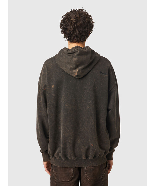 DIESEL（ディーゼル）の「メンズ パーカー プルオーバー　ユニセックス（パーカー・メンズ・ワイン/ブラウン系その他・MEDIUM/XXX-LARGE/LARGE/X-SMALL/SMALL/X-LARGE/XX-LARGE）」の3枚目の写真