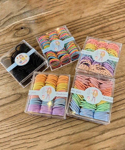juweel(ユウェル)の「キッズ ミニヘアゴムセット 100本入りセット(ヘアゴム・キッズ・A/B/C/D/E・FREE)」の6枚目の写真
