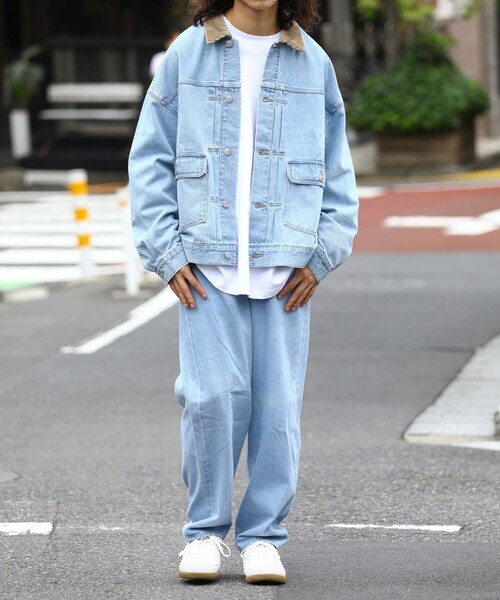 FREAK'S STORE（フリークスストア）の「WEB限定 バルーンシルエット ワイドテーパード デニムパンツ/セットアップ対応（デニムパンツ・メンズ・ライトブルー/ブラック/ブルー/ワンウォッシュ・SMALL/MEDIUM/LARGE）」の13枚目の写真