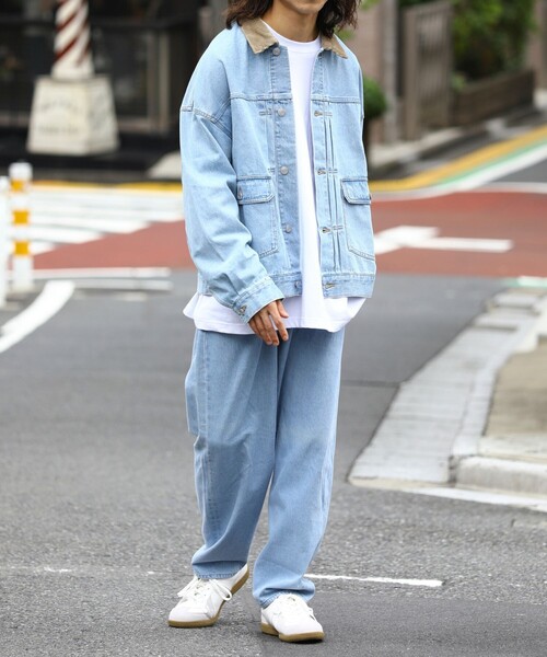 FREAK'S STORE（フリークスストア）の「WEB限定 バルーンシルエット ワイドテーパード デニムパンツ/セットアップ対応（デニムパンツ・メンズ・ライトブルー/ブラック/ブルー/ワンウォッシュ・SMALL/MEDIUM/LARGE）」の14枚目の写真