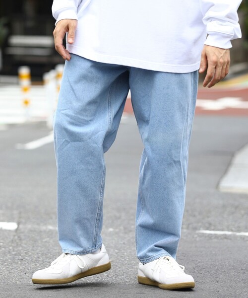 FREAK'S STORE（フリークスストア）の「WEB限定 バルーンシルエット ワイドテーパード デニムパンツ/セットアップ対応（デニムパンツ・メンズ・ライトブルー/ブラック/ブルー/ワンウォッシュ・SMALL/MEDIUM/LARGE）」の18枚目の写真