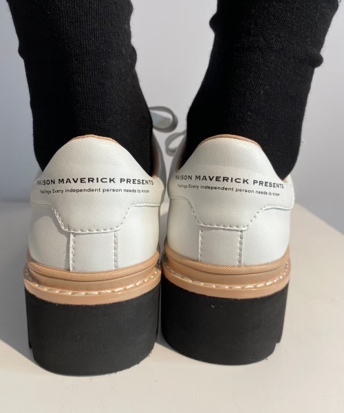 MAISON MAVERICK PRESENTS（メゾンマベリックプレゼンツ）の「MAISON MAVERICK PRESENTS（メゾン・マベリック・プレゼンツ）M2093/レースアップスニーカー（スニーカー・レディース・ブラック/ホワイト・23.5/24/24.5/23/22.5）」の10枚目の写真
