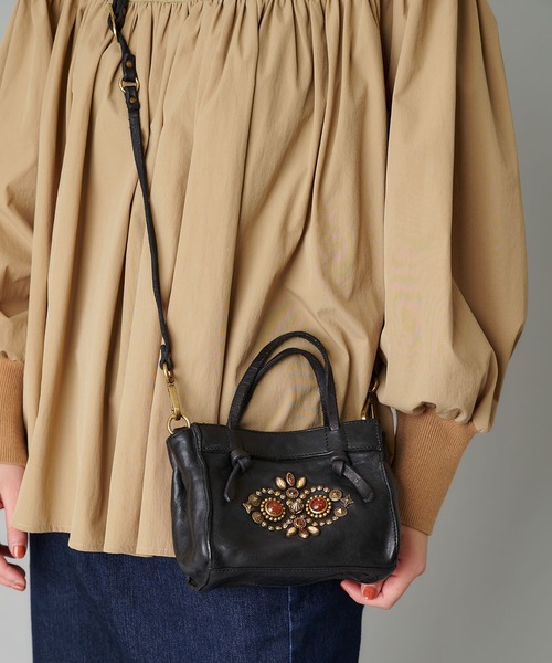 CAMPOMAGGI（カンポマッジ）の「【CAMPO MAGGI(カンポマッジ)】スタッズミニトートバッグ（トートバッグ・レディース・ブラック・FREE）」の14枚目の写真