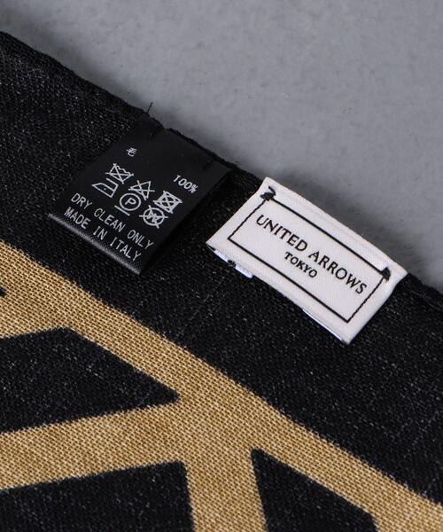 UNITED ARROWS（ユナイテッドアローズ）の「＜UNITED ARROWS＞ スクエア プリント チーフ（ポケットチーフ・メンズ・ブラック/ベージュ・FREE）」の5枚目の写真