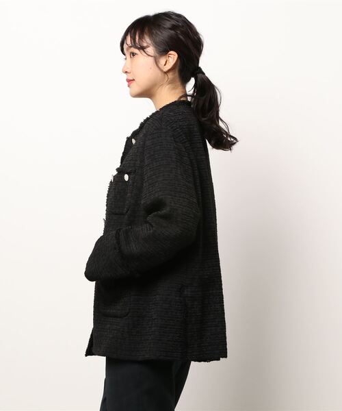 IENA（イエナ）の「Monotone Tweed ジャケット（その他アウター・レディース・ブラック/ブラック系その他・38/36）」の6枚目の写真