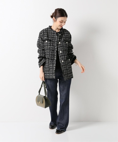 IENA（イエナ）の「Monotone Tweed ジャケット（その他アウター・レディース・ブラック/ブラック系その他・38/36）」の7枚目の写真
