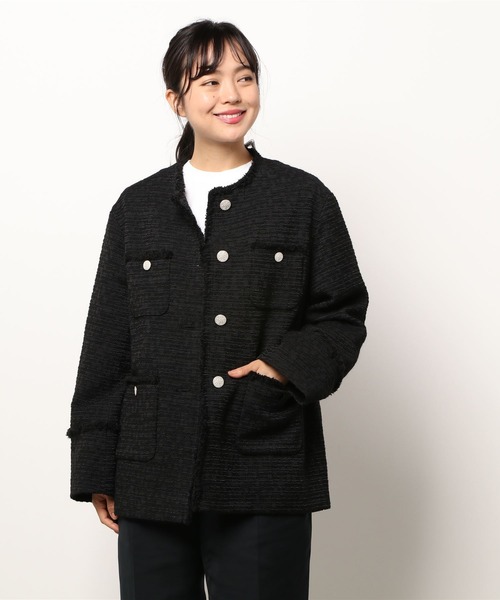 IENA（イエナ）の「Monotone Tweed ジャケット（その他アウター・レディース・ブラック/ブラック系その他・38/36）」の5枚目の写真
