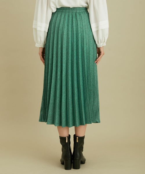 VIS（ビス）の「軽い着心地。メランジプリーツスカート（スカート・レディース・チャコールグレー/ベージュ/グリーン・M/S）」の20枚目の写真