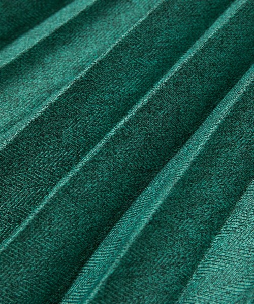 VIS（ビス）の「軽い着心地。メランジプリーツスカート（スカート・レディース・チャコールグレー/ベージュ/グリーン・M/S）」の16枚目の写真