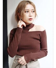 MURUA（ムルーア）の「デコルテカットタートル（ニット/セーター・レディース）」
