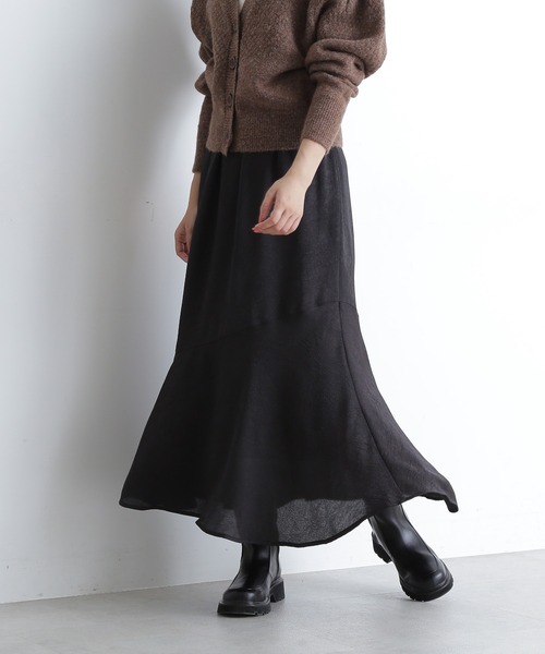 FREE'S MART（フリーズマート）の「ジャガードマーメイドロングスカート（スカート・レディース・ブラック/パープル/ライトグリーン・FREE）」の2枚目の写真