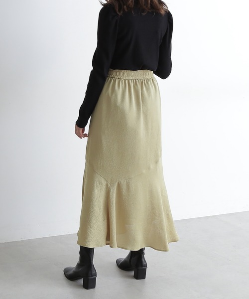 FREE'S MART（フリーズマート）の「ジャガードマーメイドロングスカート（スカート・レディース・ブラック/パープル/ライトグリーン・FREE）」の5枚目の写真