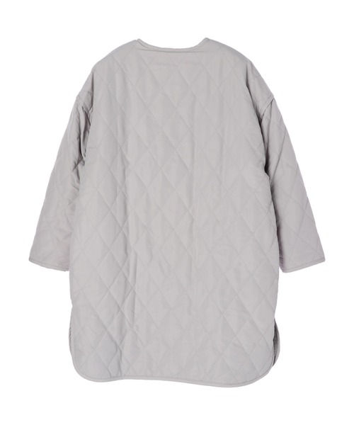 earth music&ecology（アースミュージックアンドエコロジー）の「ｷﾙﾃｨﾝｸﾞ&ﾎﾞｱﾘﾊﾞｰｼﾌﾞﾙﾉｰｶﾗ-ｺｰﾄ＊（ノーカラーコート・レディース・ライトグレー/ブラック/カーキ・M/L）」の20枚目の写真