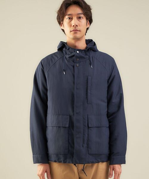 green label relaxing（グリーンレーベルリラクシング）の「TAIONインナーダウン付き BIWATEX フード ブルゾン -ウォッシャブル・撥水-（マウンテンパーカー・メンズ・ライトブルー/ブラック・L/XL/S/M）」の22枚目の写真