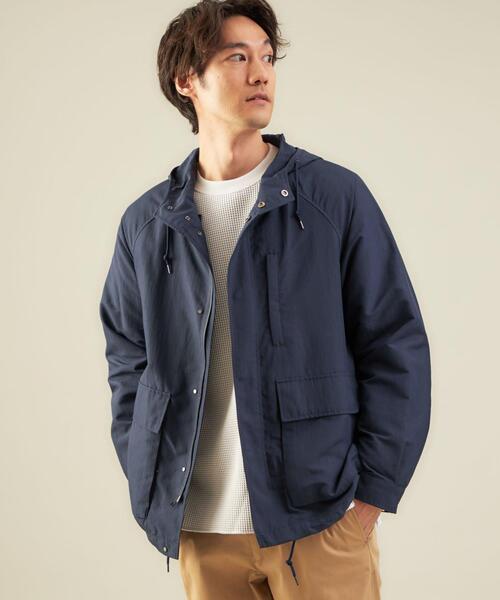 green label relaxing（グリーンレーベルリラクシング）の「TAIONインナーダウン付き BIWATEX フード ブルゾン -ウォッシャブル・撥水-（マウンテンパーカー・メンズ・ライトブルー/ブラック・L/XL/S/M）」の18枚目の写真