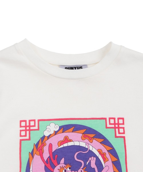 PUNYUS(プニュズ)の「ドラゴンロンT(Tシャツ/カットソー・レディース・ブラック/ホワイト/ライトピンク・2/1/4/3)」の6枚目の写真