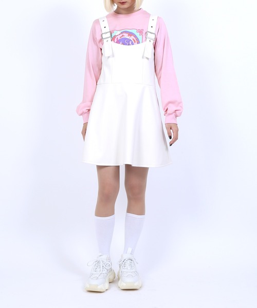 PUNYUS(プニュズ)の「ドラゴンロンT(Tシャツ/カットソー・レディース・ブラック/ホワイト/ライトピンク・2/1/4/3)」の4枚目の写真
