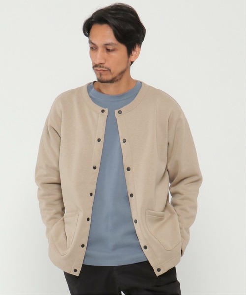 ikka(イッカ)の「裏フリースクルーネックカーデ 2(カーディガン/ボレロ・メンズ・グレー/ネイビー/ベージュ・S/M/L/XL)」の2枚目の写真