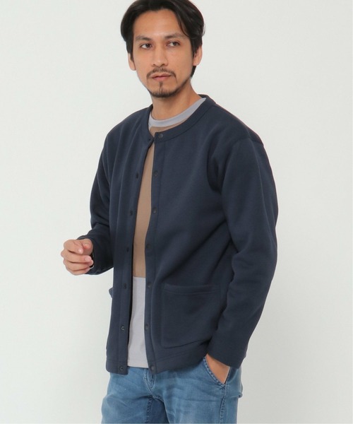 ikka(イッカ)の「裏フリースクルーネックカーデ 2(カーディガン/ボレロ・メンズ・グレー/ネイビー/ベージュ・S/M/L/XL)」の3枚目の写真