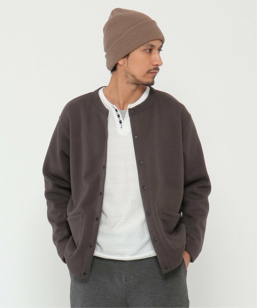 ikka(イッカ)の「裏フリースクルーネックカーデ 2(カーディガン/ボレロ・メンズ・グレー/ネイビー/ベージュ・S/M/L/XL)」の1枚目の写真