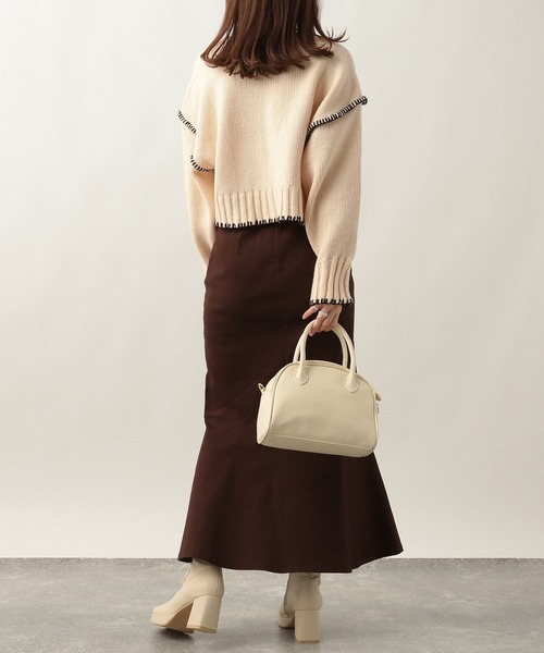 Heather（ヘザー）の「アウトリンキングニットカーディガン  259742（カーディガン/ボレロ・レディース・アイボリー/ブラック/グリーン・FREE）」の20枚目の写真