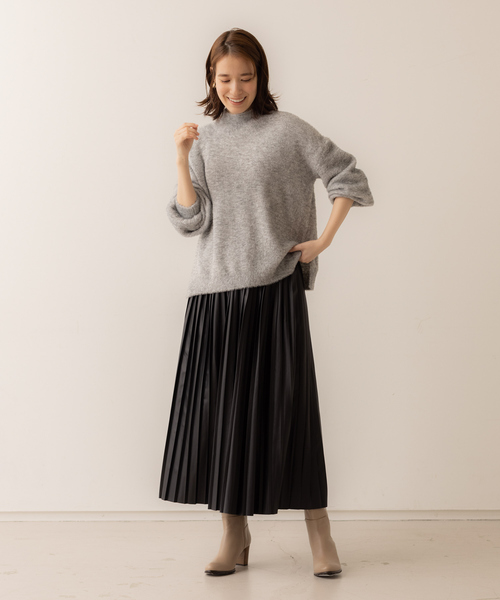 abahouse mavie（アバハウスマヴィ）の「ミックスフェザーヤーンプルオーバー（ニット/セーター・レディース・イエロー/ラベンダー/ライトグレー・フリー）」の5枚目の写真