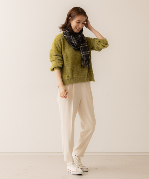 abahouse mavie（アバハウスマヴィ）の「ミックスフェザーヤーンプルオーバー（ニット/セーター・レディース・イエロー/ラベンダー/ライトグレー・フリー）」の17枚目の写真