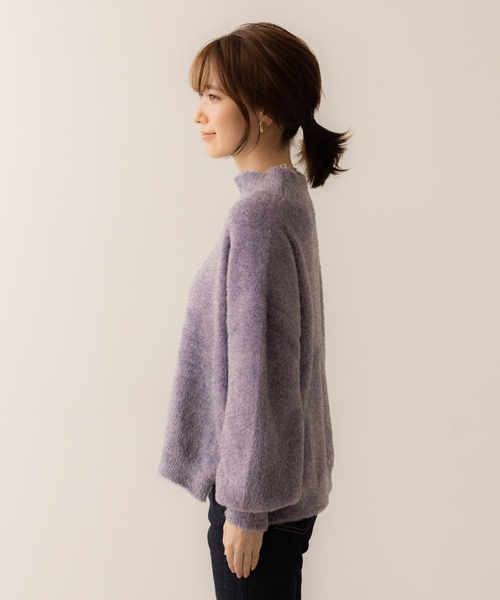 abahouse mavie（アバハウスマヴィ）の「ミックスフェザーヤーンプルオーバー（ニット/セーター・レディース・イエロー/ラベンダー/ライトグレー・フリー）」の14枚目の写真