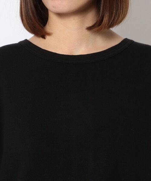 Munich（ミューニック）の「Munich（ミューニック）ストレッチサーマルバックヘンリーネックロングプルオーバー（Tシャツ/カットソー・レディース・ブラック/ホワイト・FREE）」の9枚目の写真