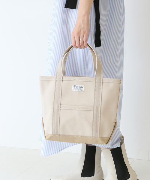 SLOBE IENA（スローブイエナ）の「【ORCIVAL/オーシバル】SLOBE別注 24oz HAMPUトートバッグ◆（トートバッグ・レディース・ベージュ/グレー・FREE）」の12枚目の写真