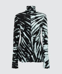 Spiral Tie Dye Turtleneck Top