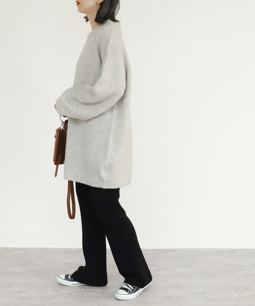 reca（レカ）の「ワッフル編みニットパンツ（その他パンツ・レディース・ブラック/グレー/グレイッシュベージュ・FREE）」の21枚目の写真